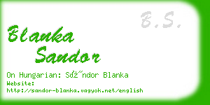 blanka sandor business card